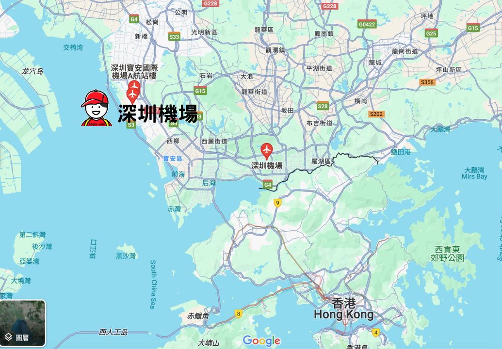 深圳機場地圖