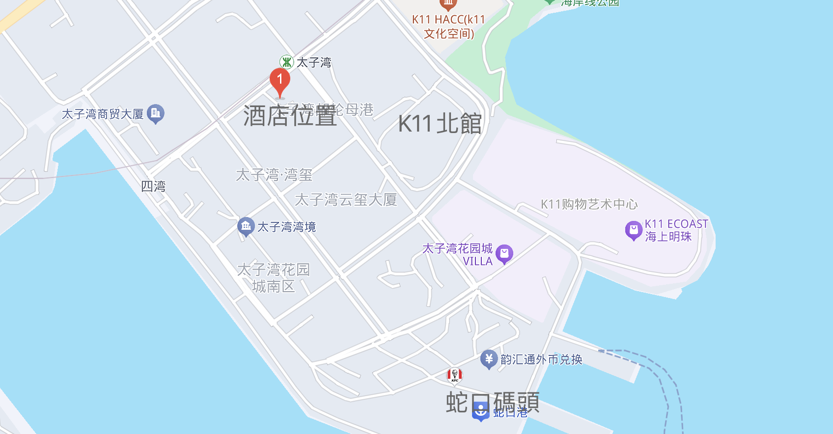 深圳蛇口太子灣逸扉酒店附近地圖