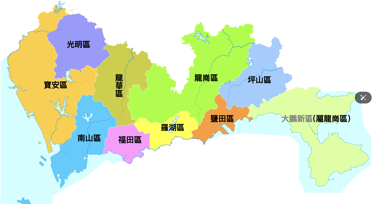 深圳行政區域