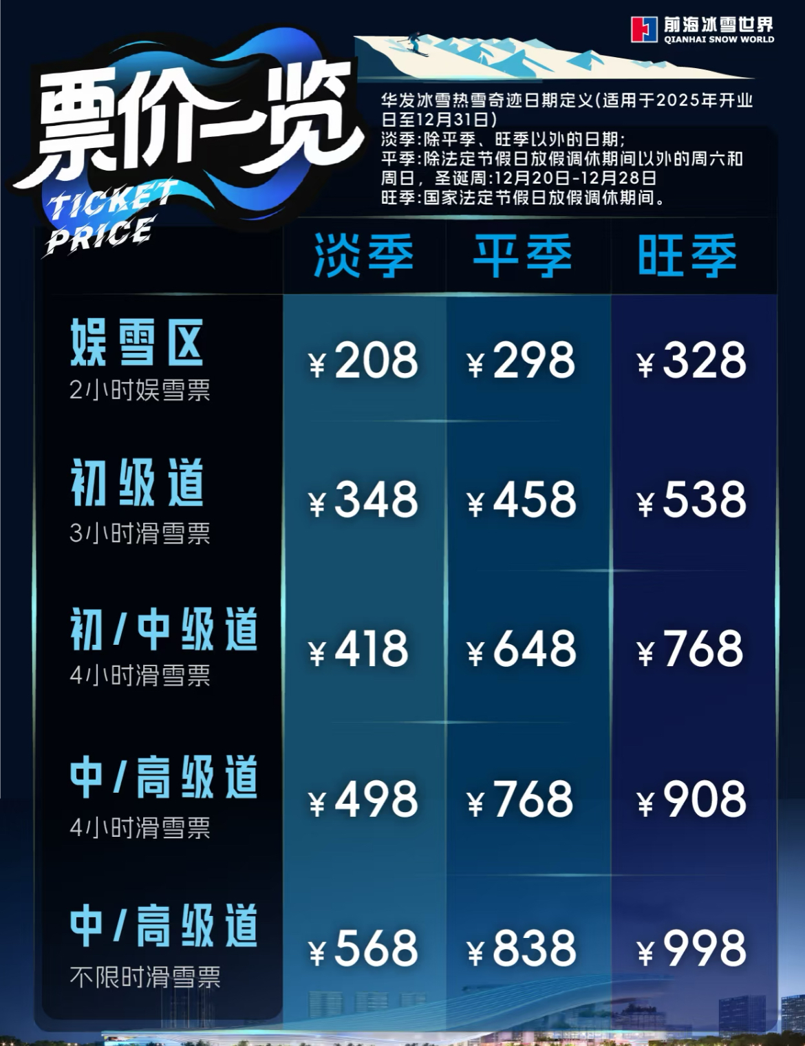 華發冰雪世界價目表