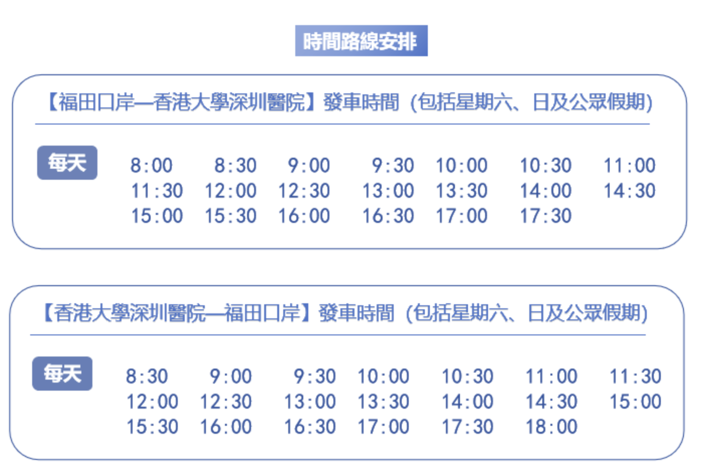 【深圳口岸巴士】福田/深圳灣口岸/前海K11免費巴士專線 港人北上必睇 6 港大醫院專線運營班次