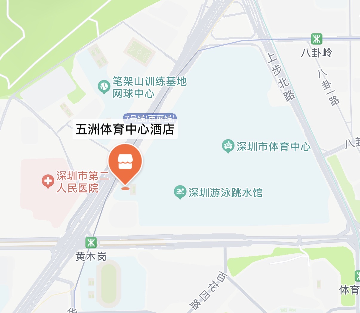 【五洲體育中心酒店】福田新開幕酒店!投資7億建成五星體育主題酒店 5 深圳五洲體育中心地圖